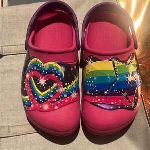 CROCS Pink Sandals with Playful Design